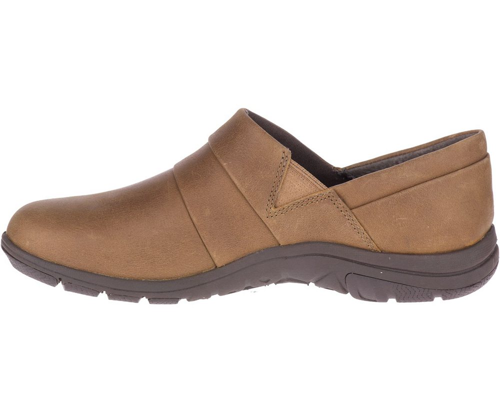 Merrell Slip Ons Brown - Dassie Stitch - Womens 60GBNOCJK
